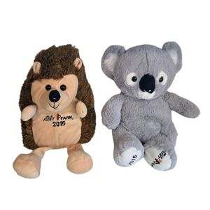 2 Hugfun Hug Fun Gray Koala & Hedgehog Stuffed Animal Plush‎ Soft Fleet Farm